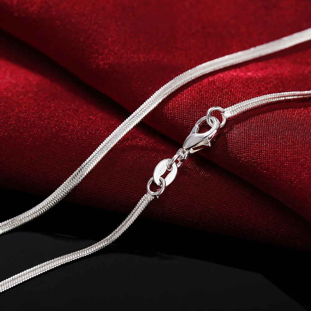 925 Sterling Silver Chain Necklace Men - 925 فضة قلادة للرجال والنساء ،