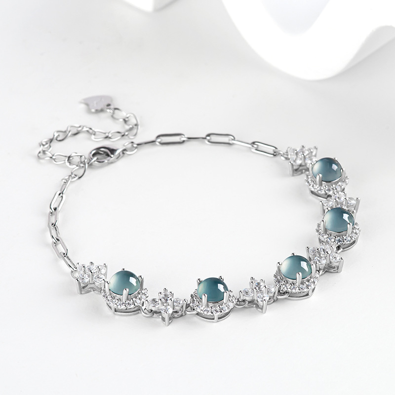 Bracelets - الأزرق ميانمار الجاديت سوار البورمية الطبيعية