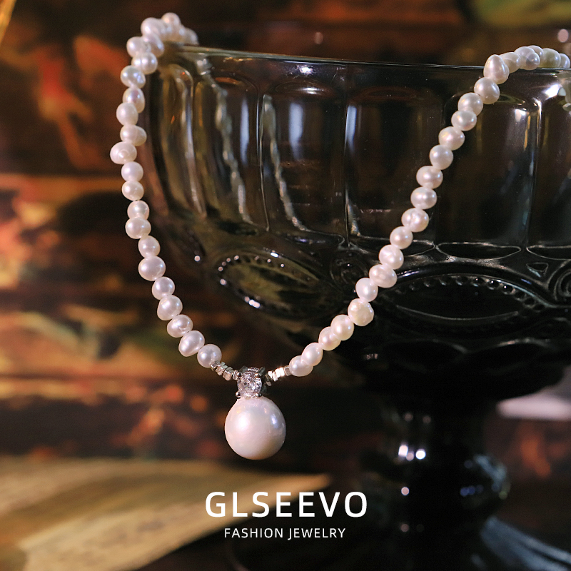 Pearl Choker Necklace Vintage - موضة جديدة لؤلؤ المياه العذبة عقد