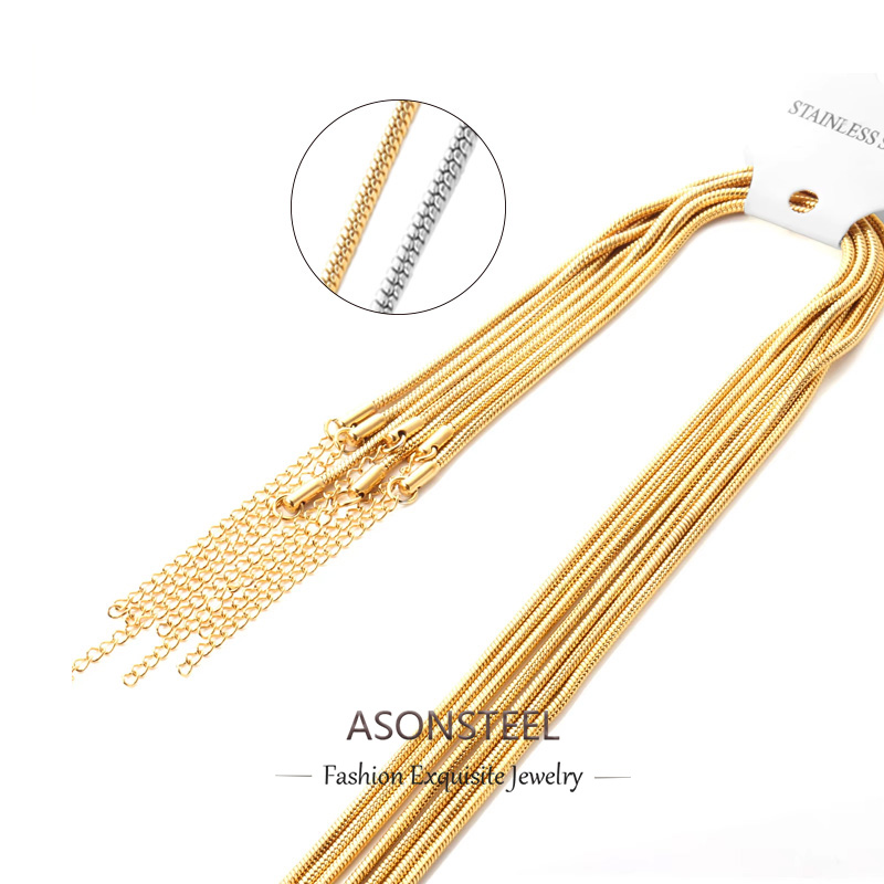 Cuban Link Chain 12Mm - ASONSTEEL 10 قطعة/الوحدة بوهو ثعبان سلسلة