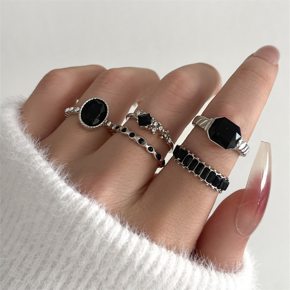 Vintage Punk Knuckle Rings Set - طقم خواتم نسائية بتصميم كلاسيكي من