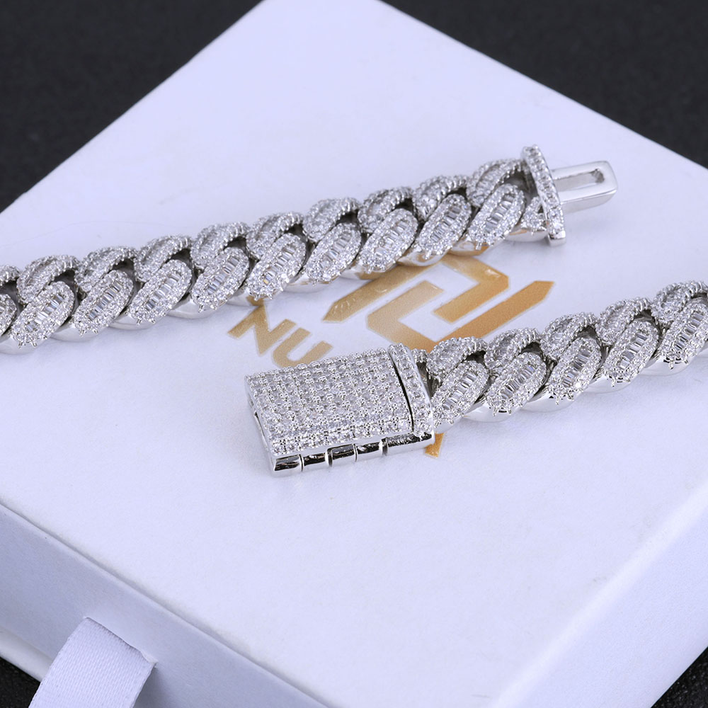 Cuban Link Chain 12Mm - قلادة ربط NUOYA-Cuban للرجال ، زركونيا