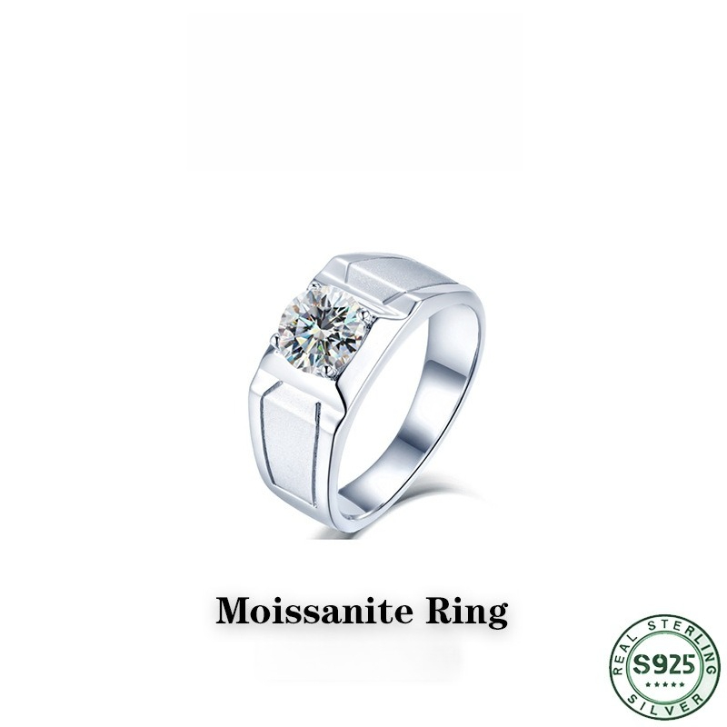 خاتم فضة إسترليني عيار 925، تص - مراجعة Moissanite Engagement Ring 1 Carat وسعره