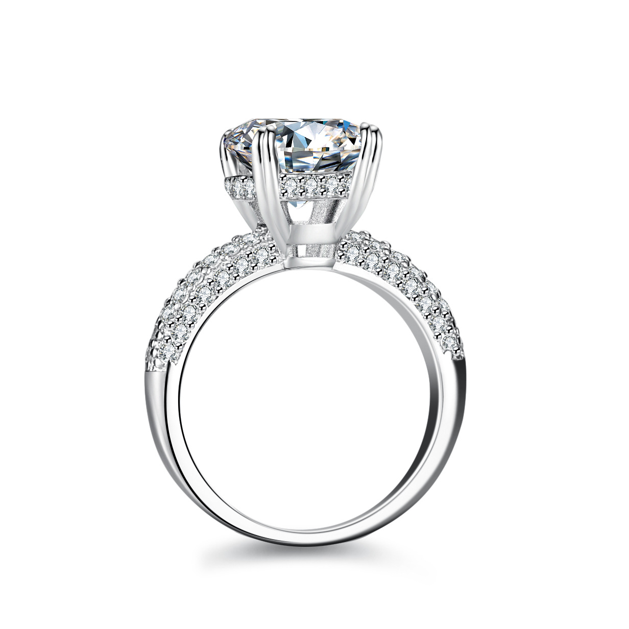 خاتم مويسانيتي مرصع بالذهب عيا - مراجعة Moissanite Engagement Ring 1 Carat وسعره