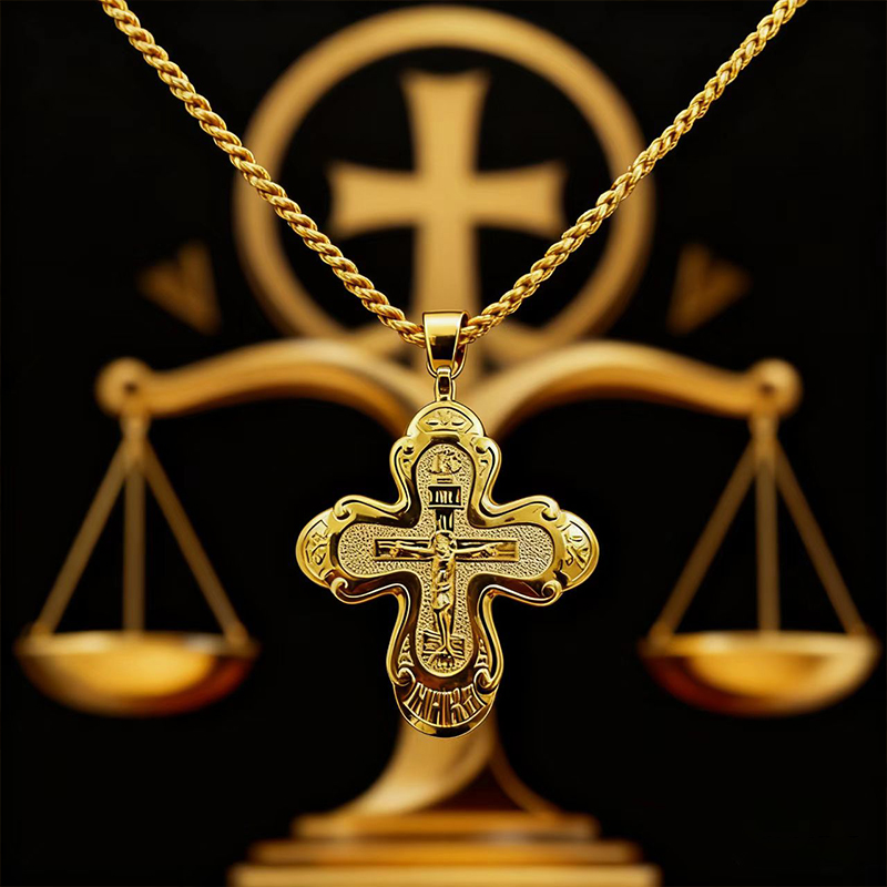 صليب صدري أرثوذكسي جديد لعام 2 - مراجعة Cross Pendant Necklace Gold وسعره
