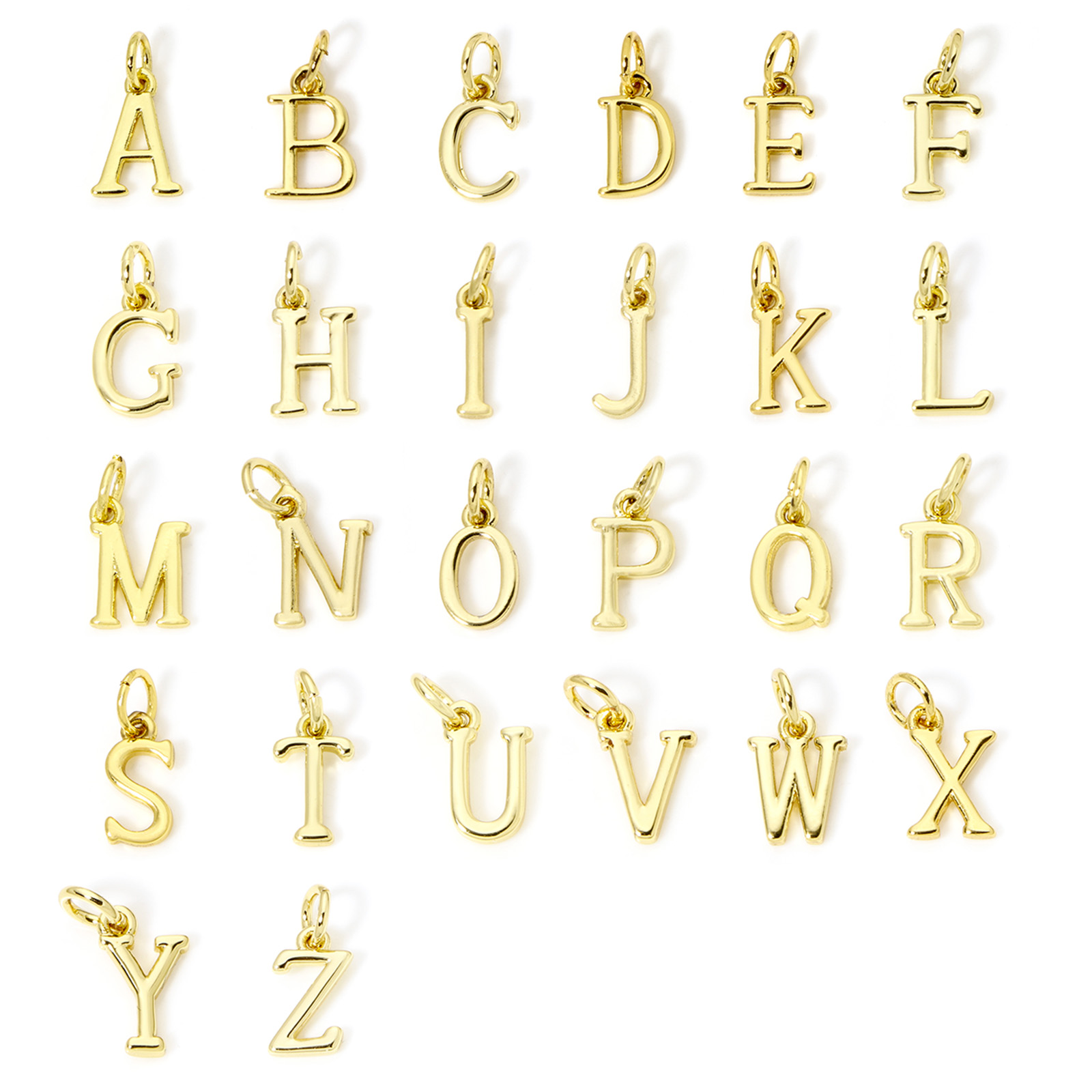 5 قطع دلايات نحاسية 18 قيراط م - مراجعة Initial Letter Necklace 18K Gold وسعره
