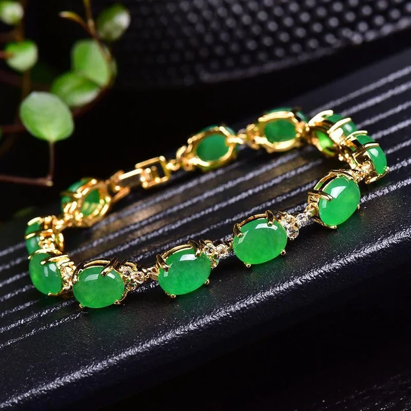 الطبيعية الخضراء اليشم العقيق  - مراجعة Bracelets وسعره