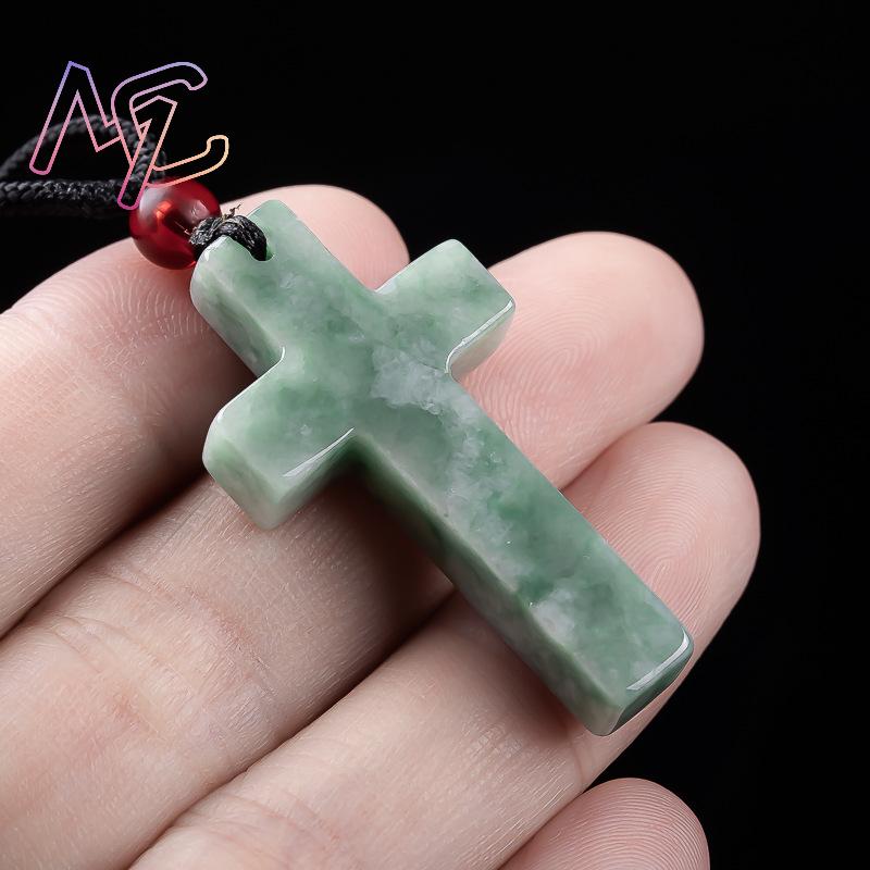 ميانمار الجاديت الصليب قلادة ق - مراجعة Necklaces وسعره