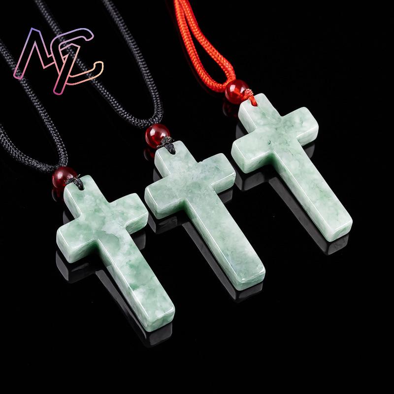 ميانمار الجاديت الصليب قلادة ق - مراجعة Necklaces وسعره