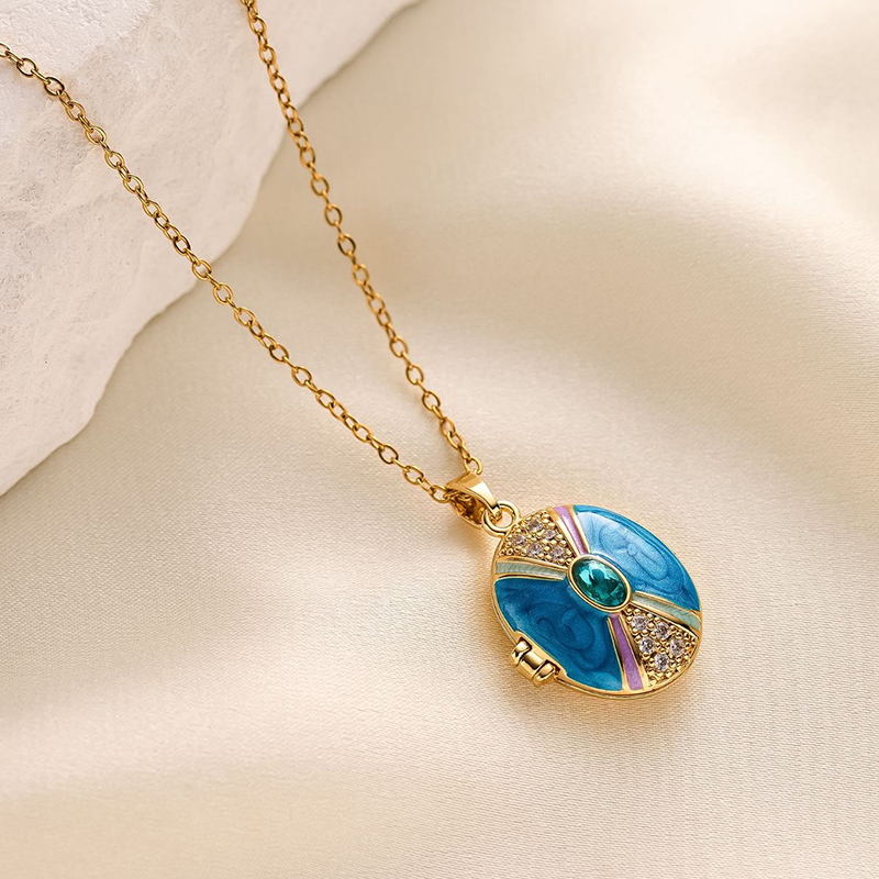 ANENJERY 316L الفولاذ المقاوم  - مراجعة Heart Locket Necklace Photo وسعره