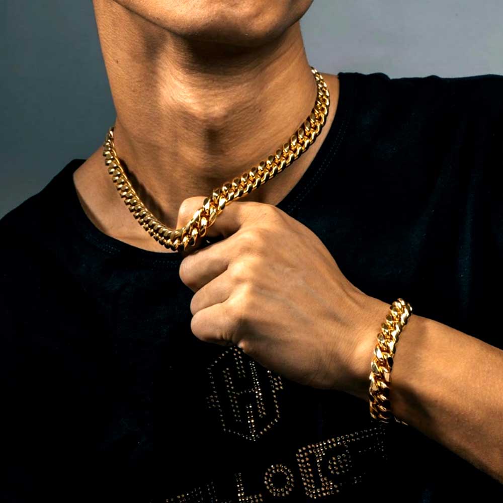 مطلية بالذهب رجل الثقيلة ميامي - مراجعة Cuban Link Chain 12Mm وسعره