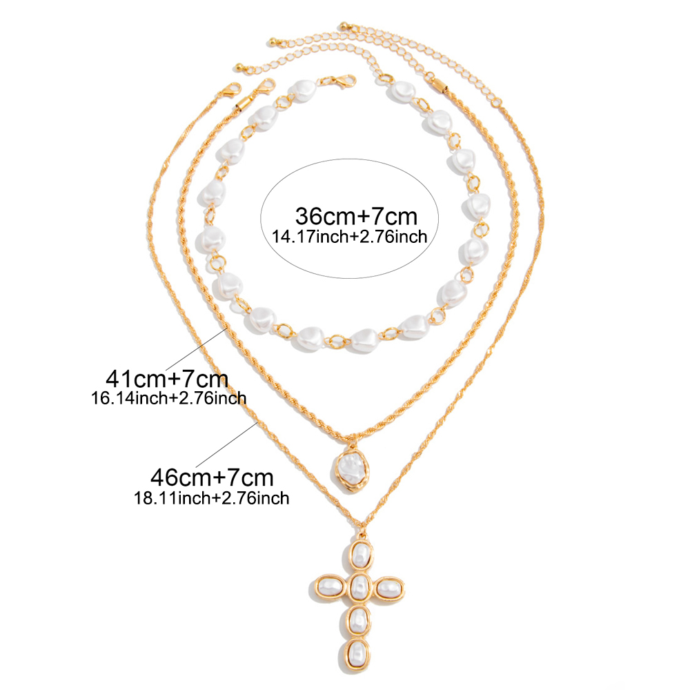 قلادة ذهبية ثلاثية الطبقات من  - مراجعة Pearl Choker Necklace Vintage وسعره