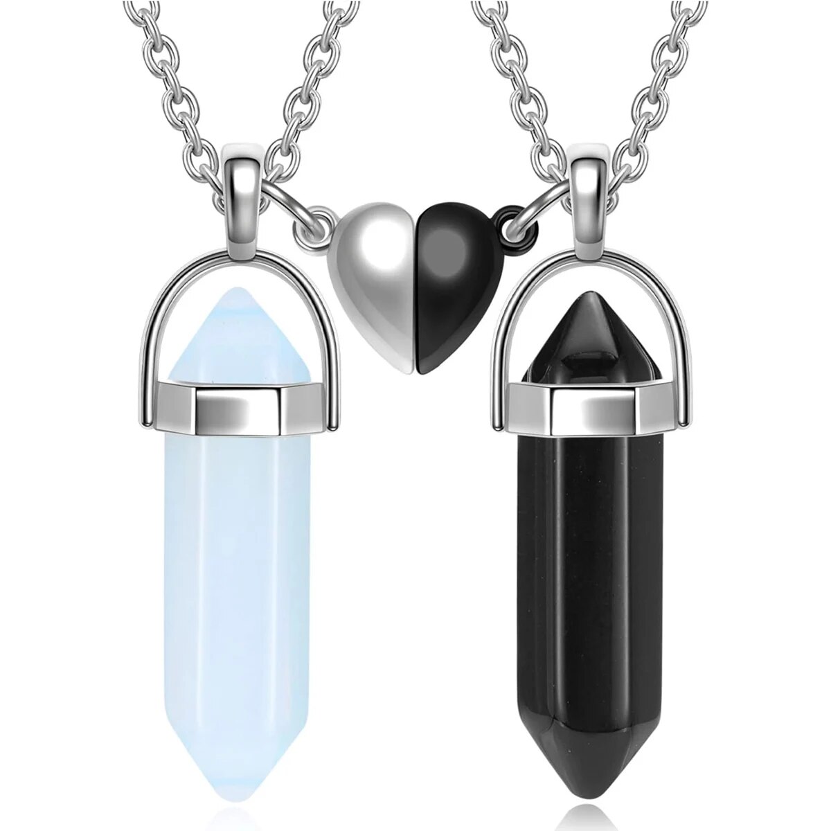قلادات صداقة كريستالية متطابقة - مراجعة Magnetic Couple Matching Necklaces وسعره