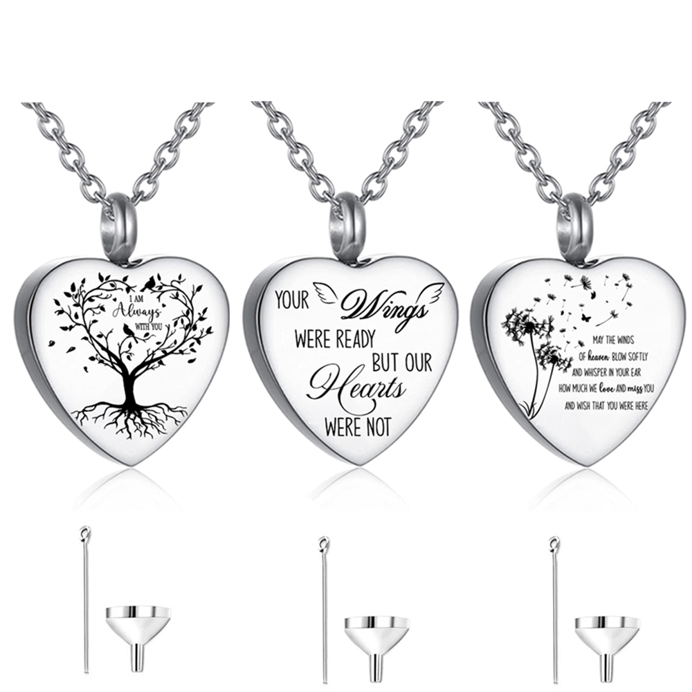 3 أنماط من الفولاذ المقاوم للص - مراجعة Heart Locket Necklace Photo وسعره