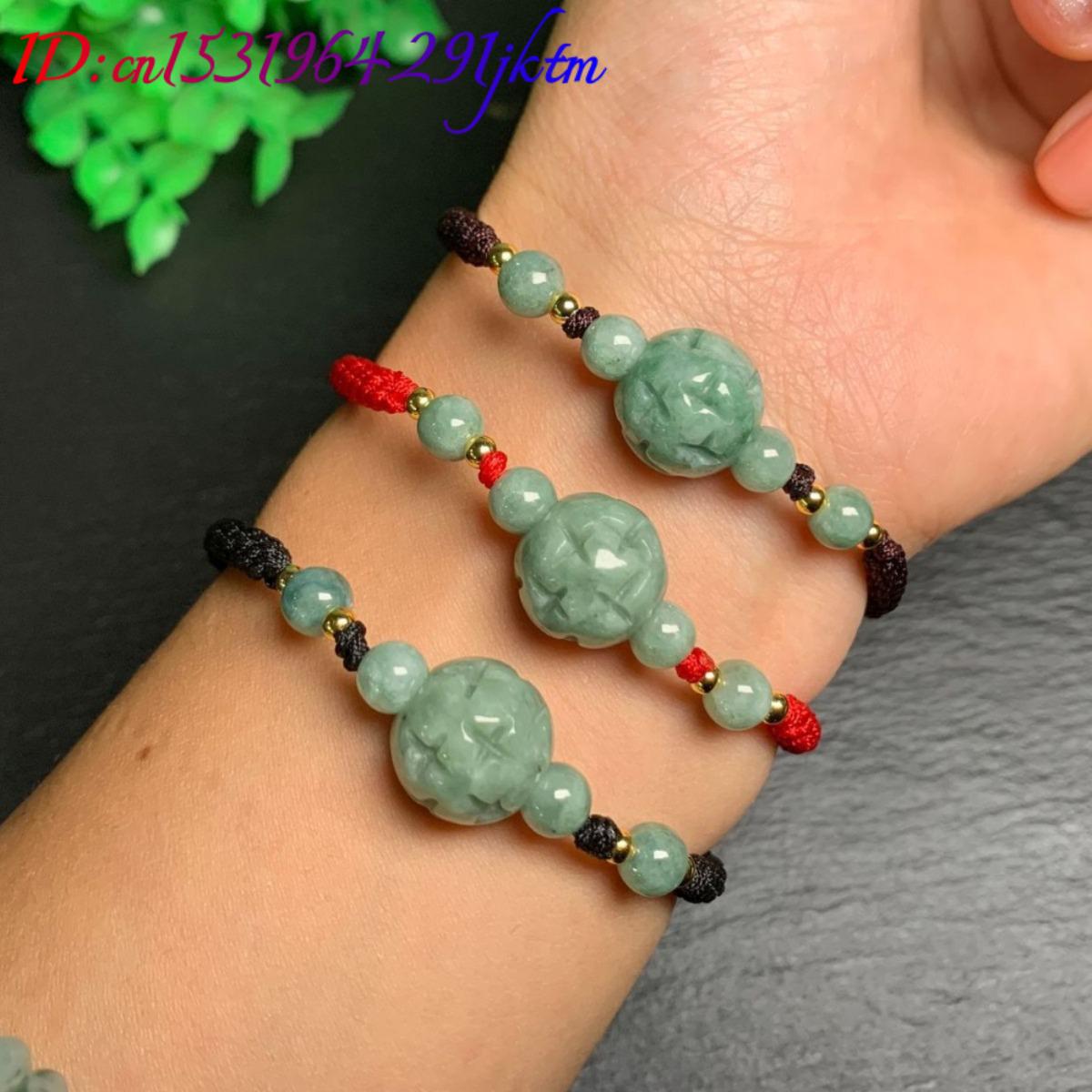 ميانمار الجاديت نحت حبة سوار ا - مراجعة Bracelets وسعره