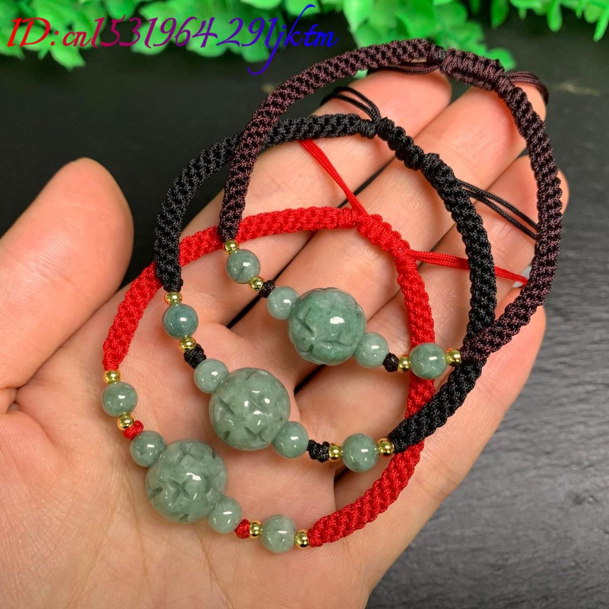 ميانمار الجاديت نحت حبة سوار ا - مراجعة Bracelets وسعره