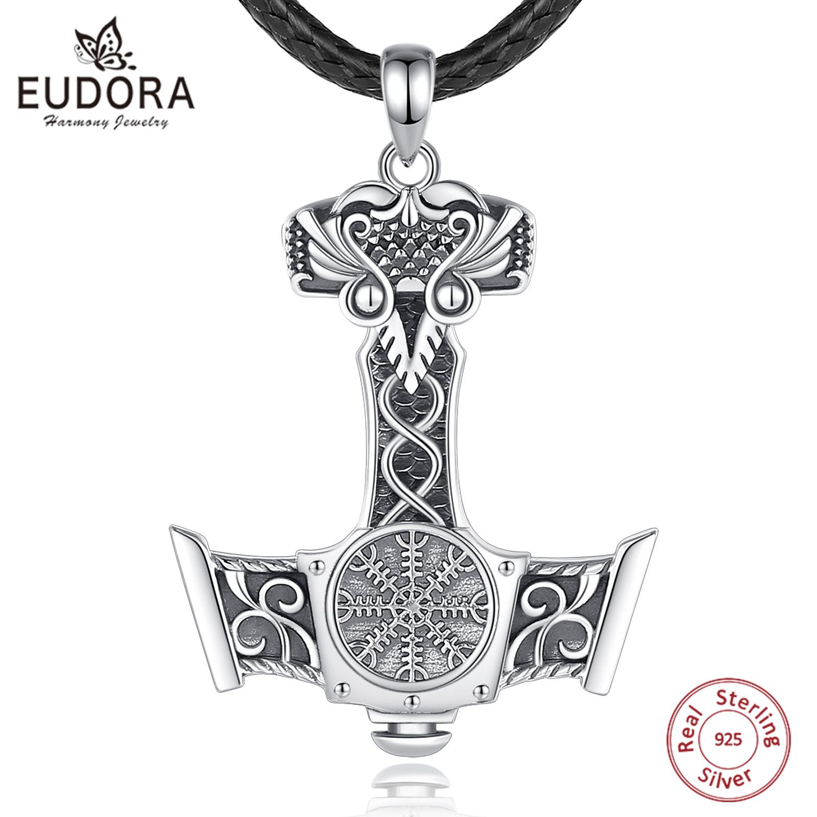 يودورا 925 فضة نورس فايكنغ ثور - مراجعة 925 Sterling Silver Chain Necklace Men وسعره