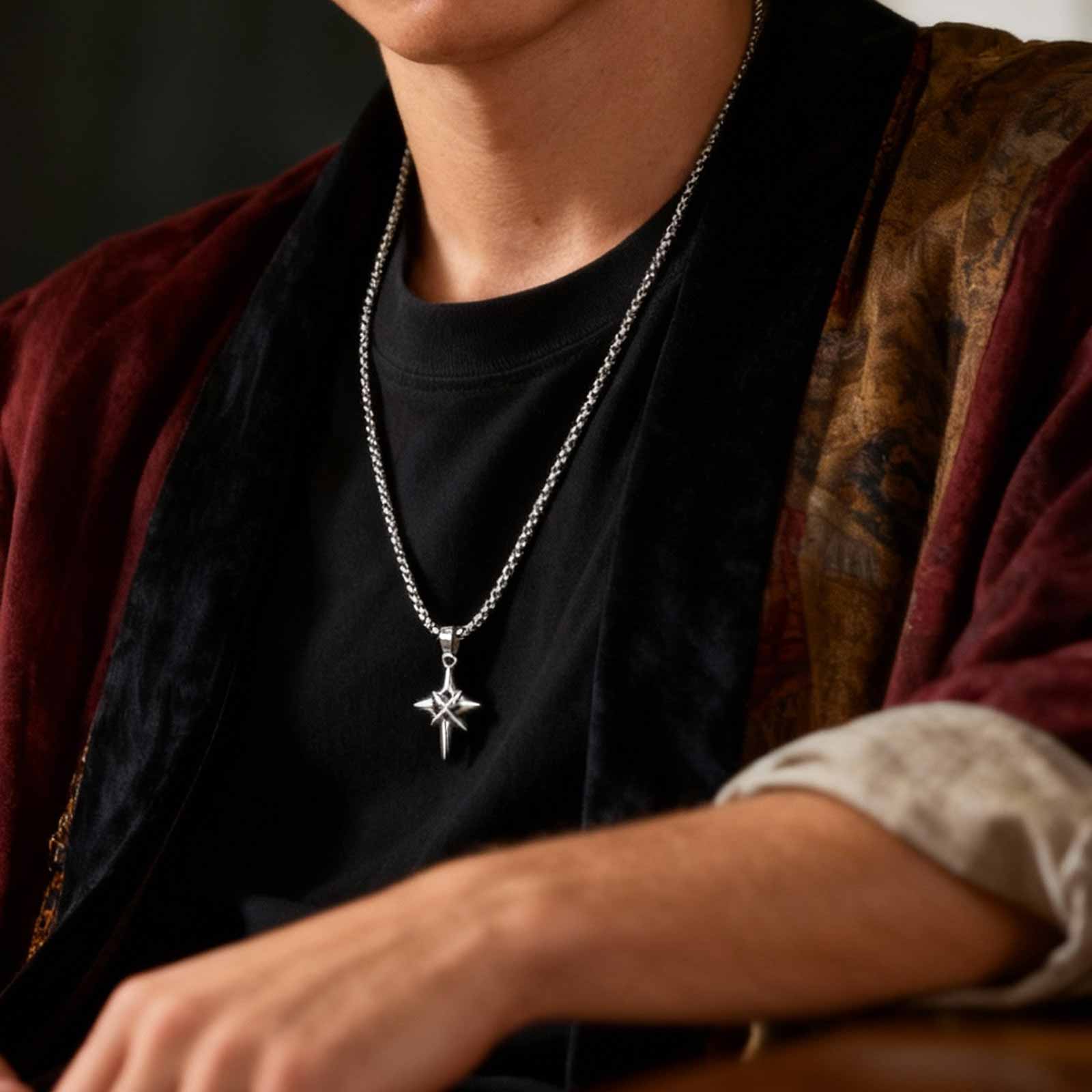 الحد الأدنى الأزياء الأسود الز - مراجعة Anime Pendant Necklace وسعره