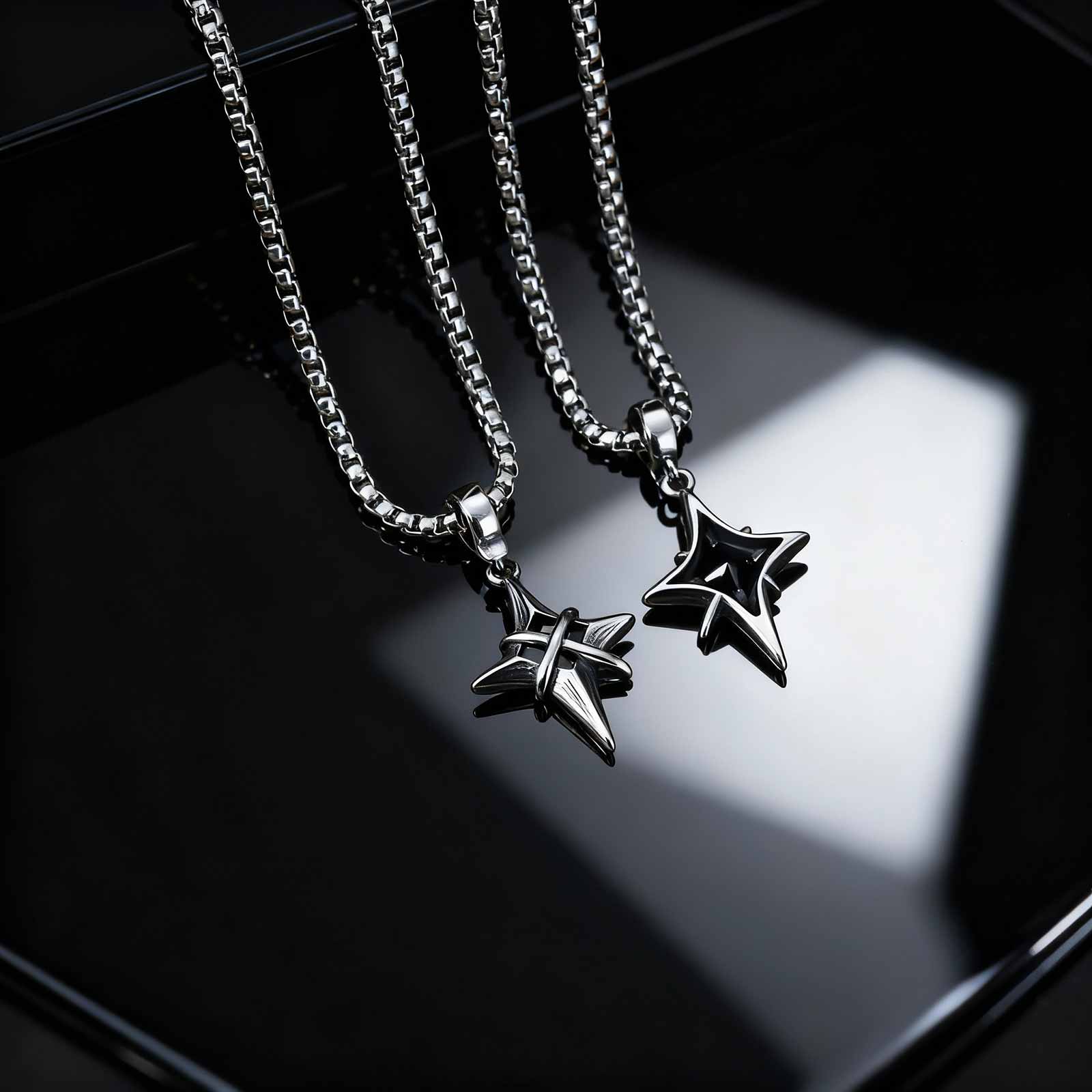 الحد الأدنى الأزياء الأسود الز - مراجعة Anime Pendant Necklace وسعره