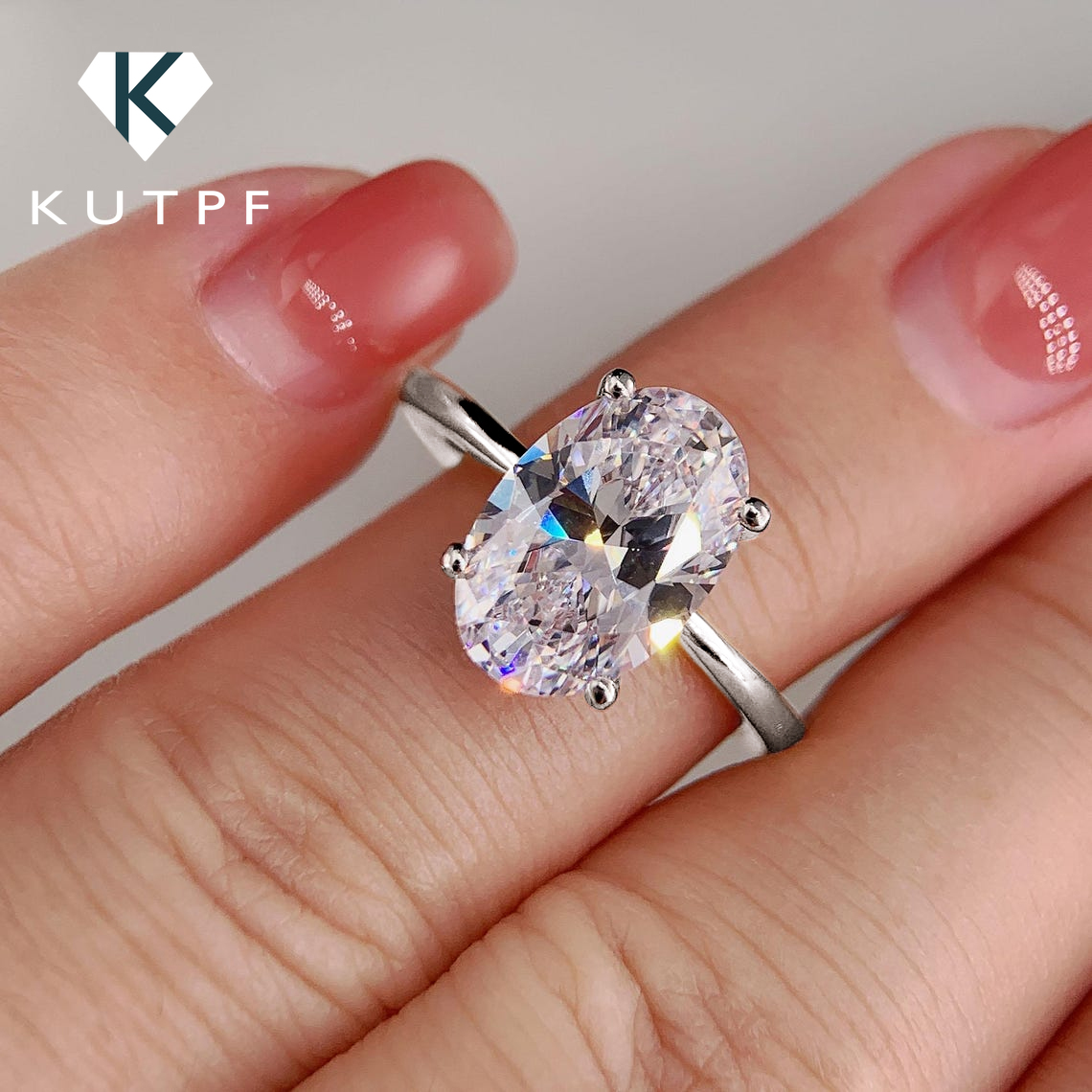 1/2/3 قيراط البيضاوي قطع مويسا - مراجعة Moissanite Engagement Ring 1 Carat وسعره