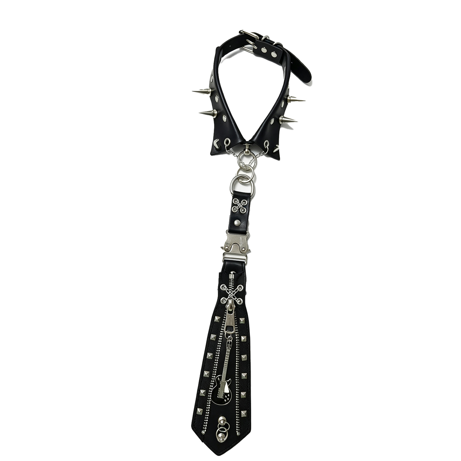 قلادة عنق من الجلد الصناعي بتص - مراجعة Goth Punk Spike Choker وسعره