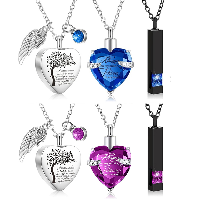 3 أنماط جرة قلادة للرماد الحرق - مراجعة Heart Locket Necklace Photo وسعره