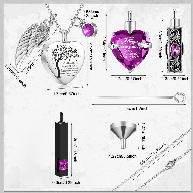3 أنماط جرة قلادة للرماد الحرق - مراجعة Heart Locket Necklace Photo وسعره