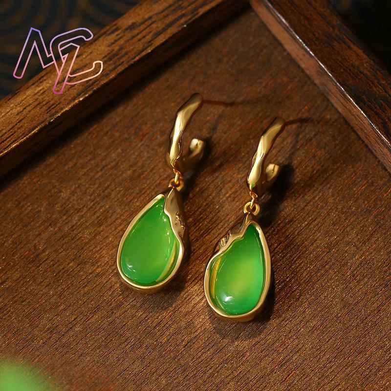 أقراط قطرة الماء من اليشم الأخ - مراجعة Earrings وسعره