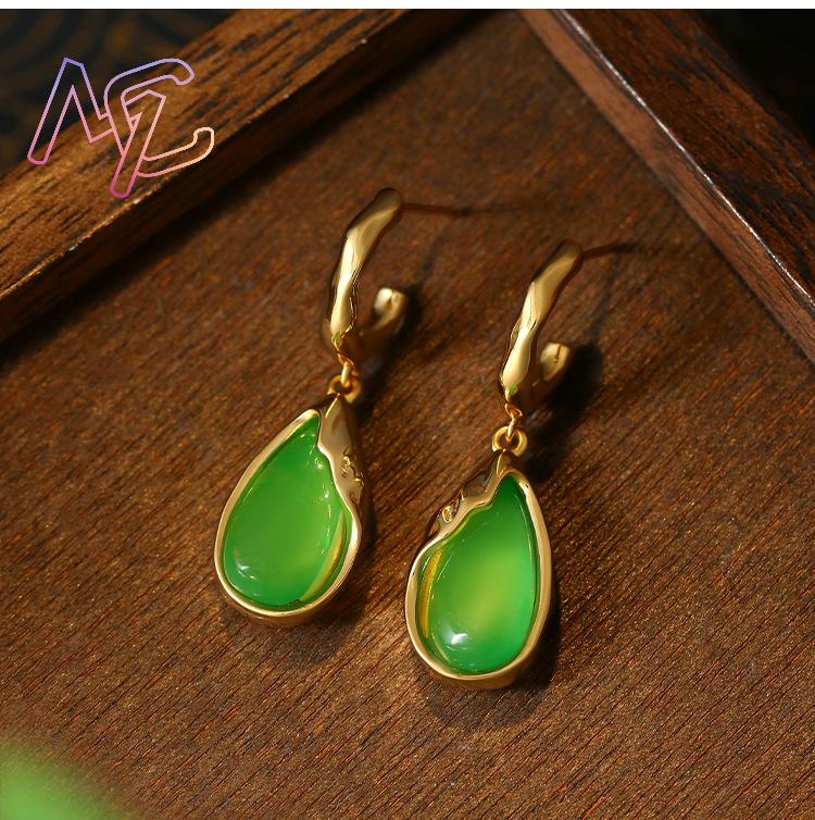 أقراط قطرة الماء من اليشم الأخ - مراجعة Earrings وسعره