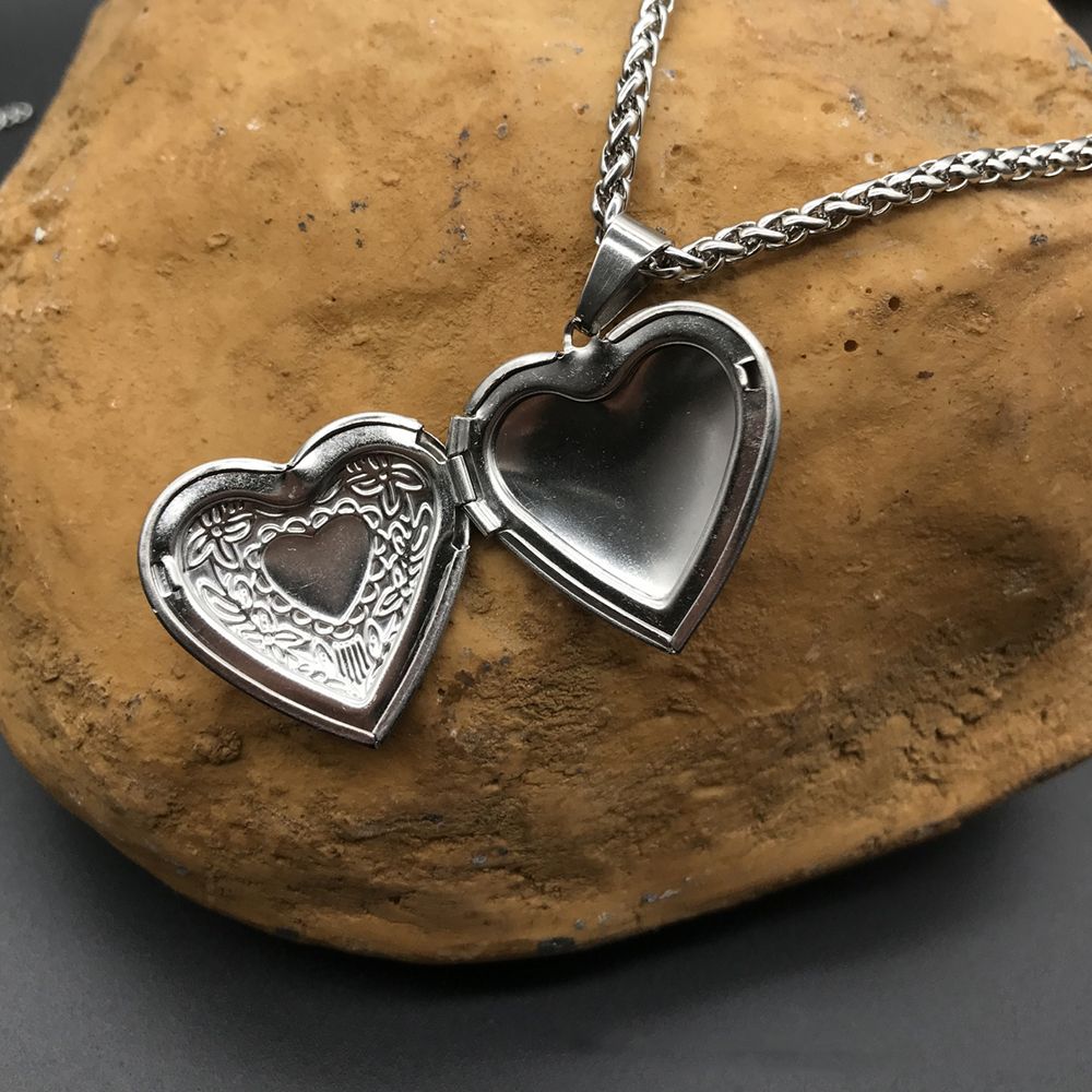 هوه 1 قطعة على شكل قلب صديق إط - مراجعة Heart Locket Necklace Photo وسعره