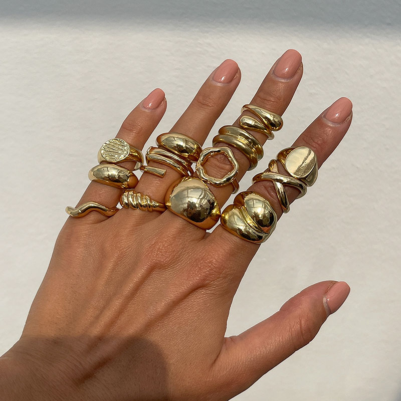 أزياء خمر خواتم معدنية للنساء  - مراجعة Vintage Punk Knuckle Rings Set وسعره