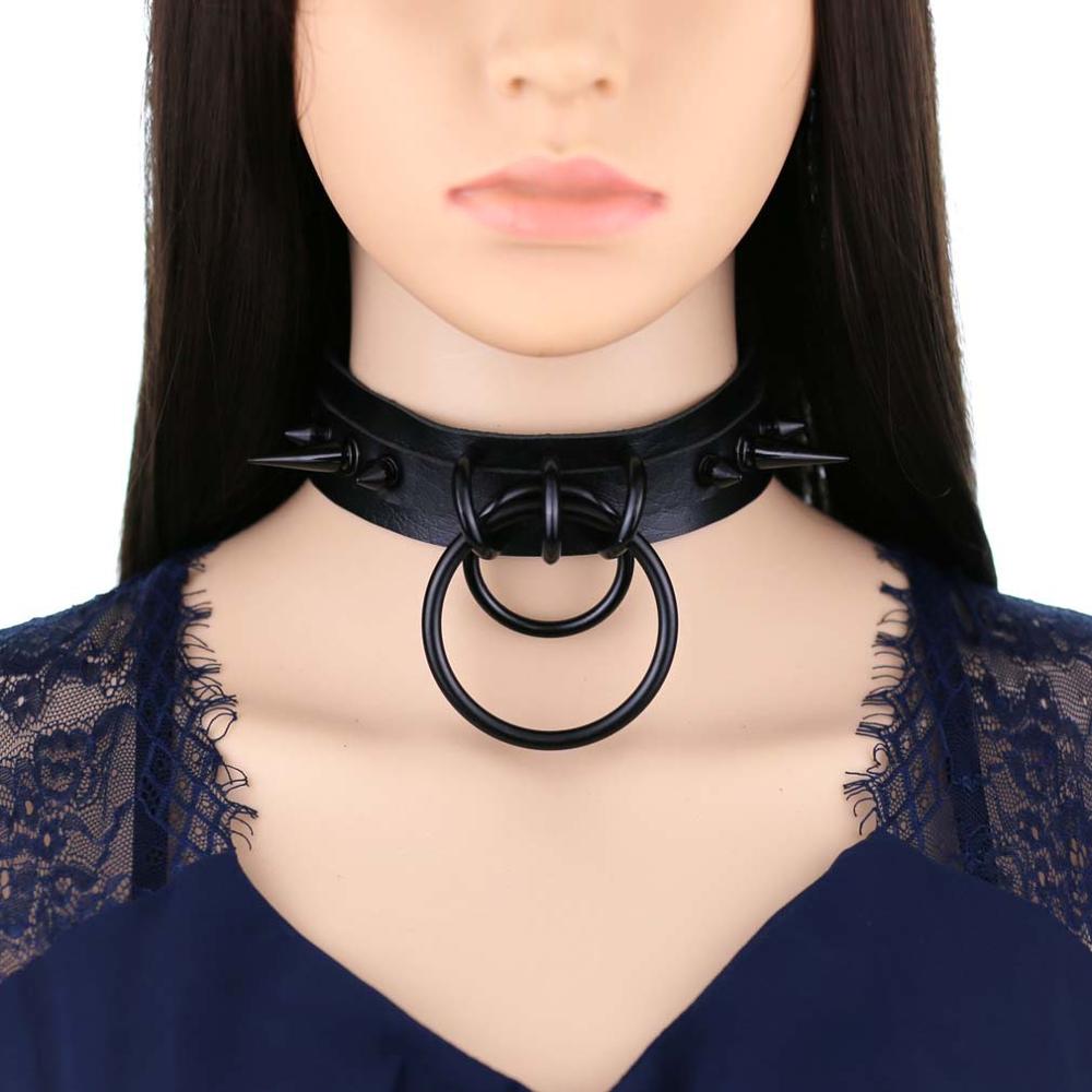 الأسود المسامير المختنق القوطي - مراجعة Goth Punk Spike Choker وسعره