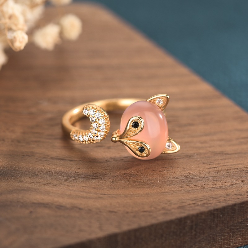 الوردي الطبيعي اليشم الثعلب خو - مراجعة Rings وسعره