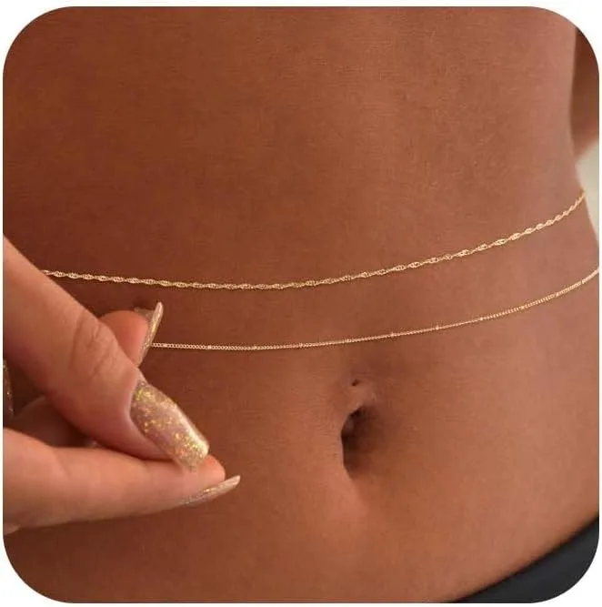 14k مطلية بالذهب 26-33 بوصة قا - مراجعة Body Jewelry وسعره