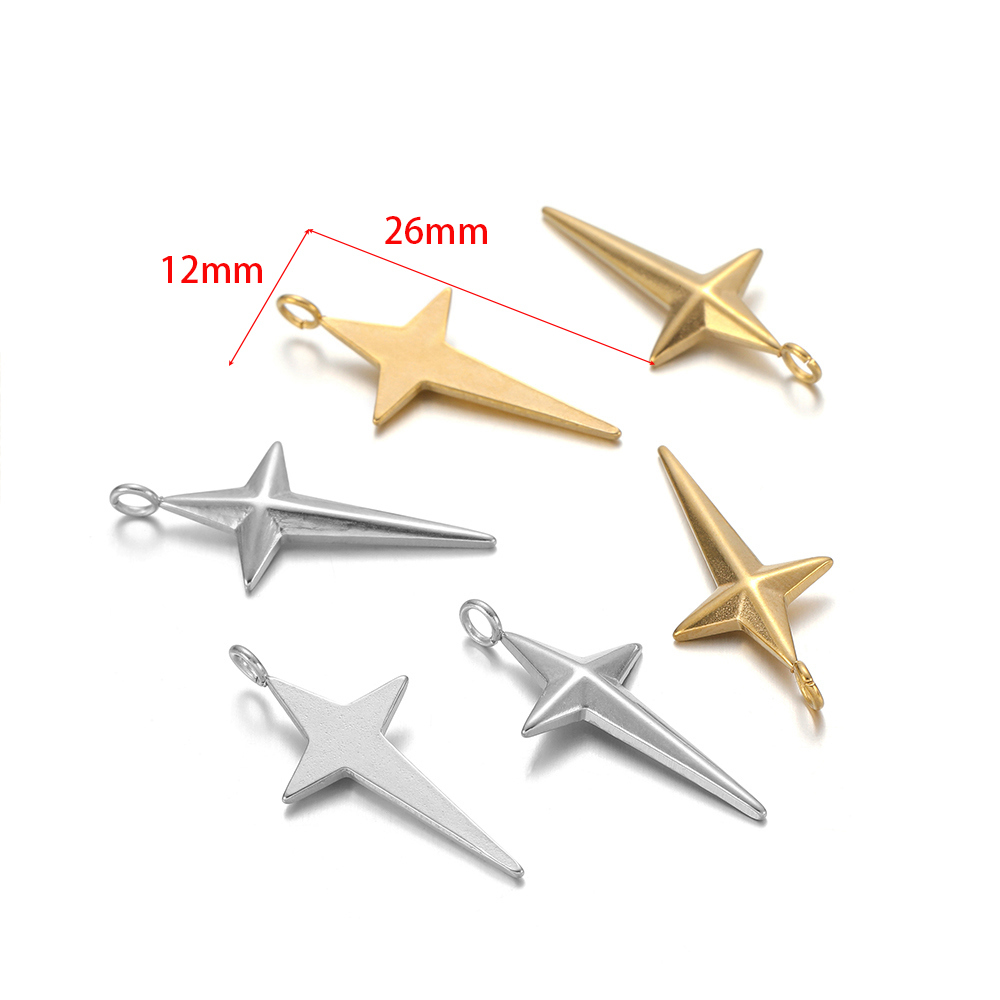 5 قطعة الفولاذ المقاوم للصدأ م - مراجعة Cross Pendant Necklace Gold وسعره