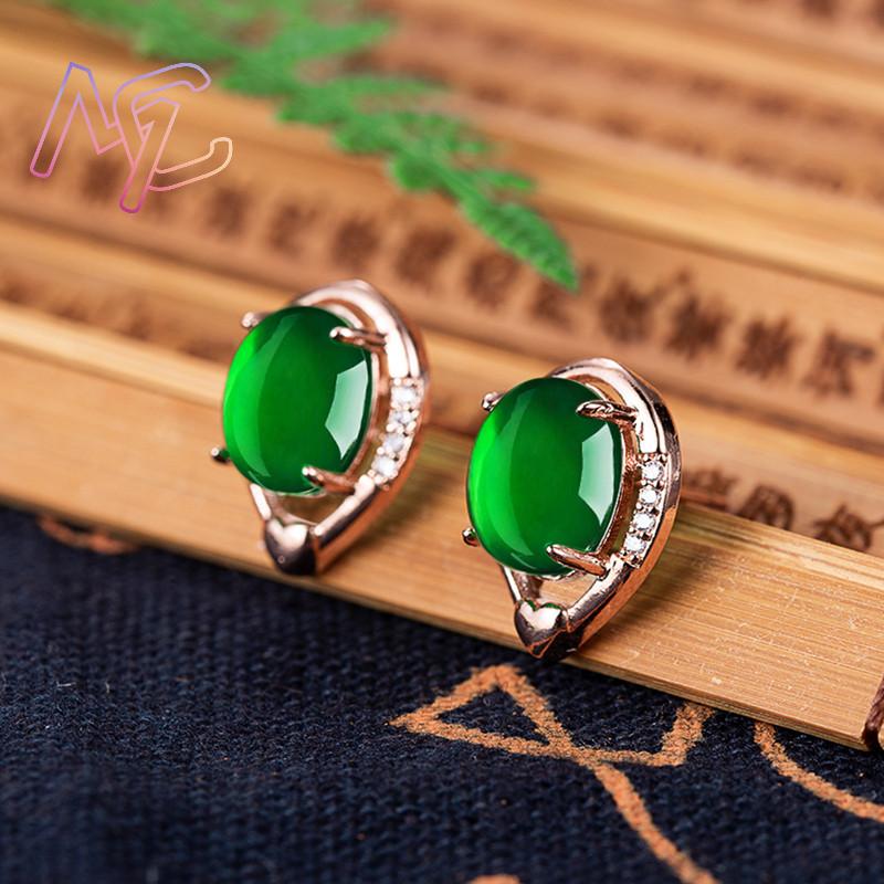 أقراط زهرة اليشم الطبيعي ، حجر - مراجعة Earrings وسعره