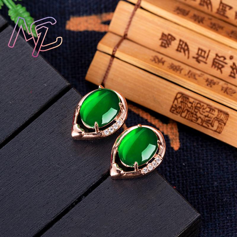 أقراط زهرة اليشم الطبيعي ، حجر - مراجعة Earrings وسعره