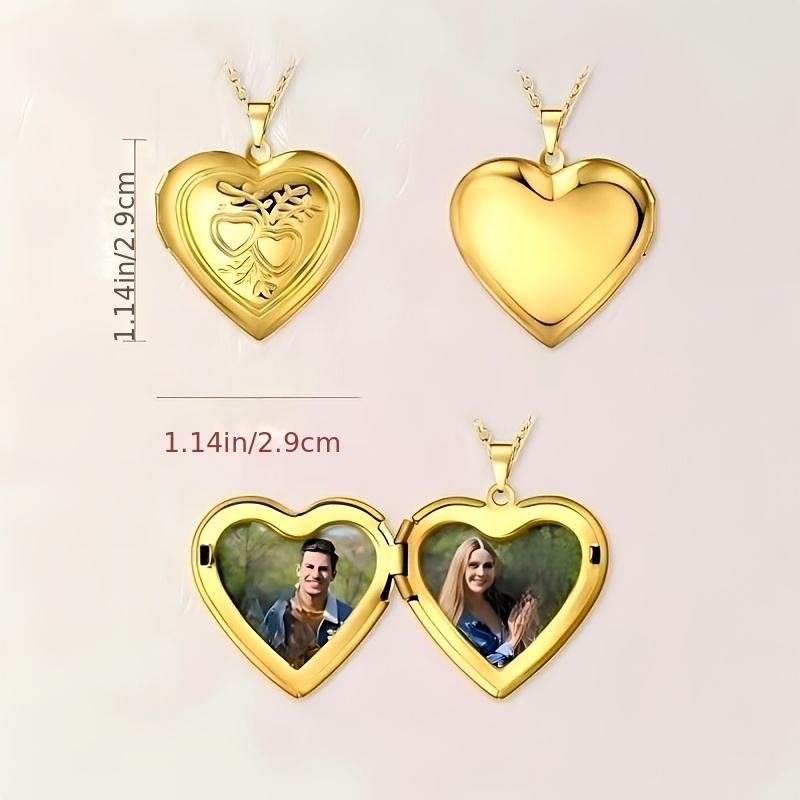 قلادة مخصصة بصورة شخصية على شك - مراجعة Heart Locket Necklace Photo وسعره