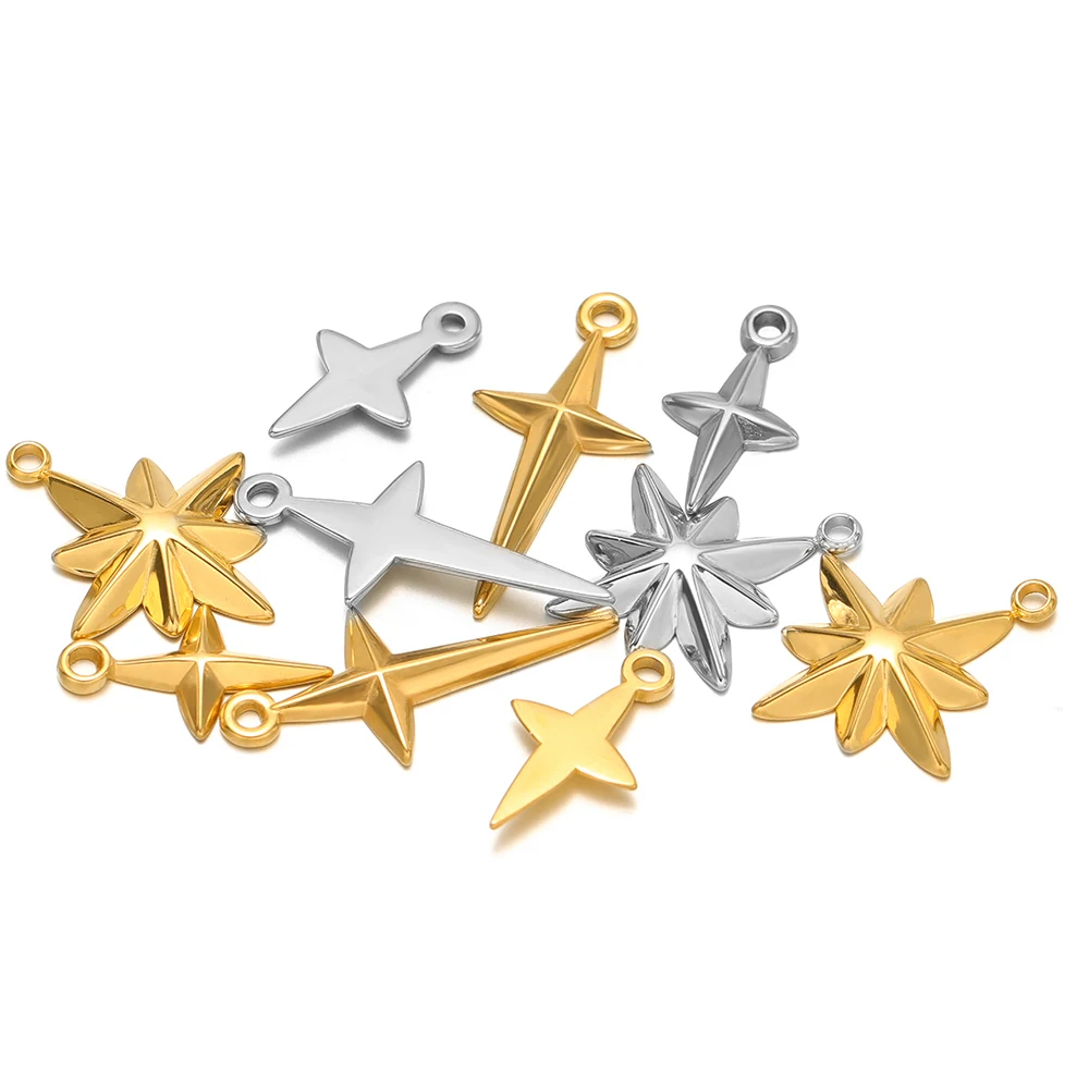 5 قطع عالية الجودة الفولاذ الم - مراجعة Cross Pendant Necklace Gold وسعره